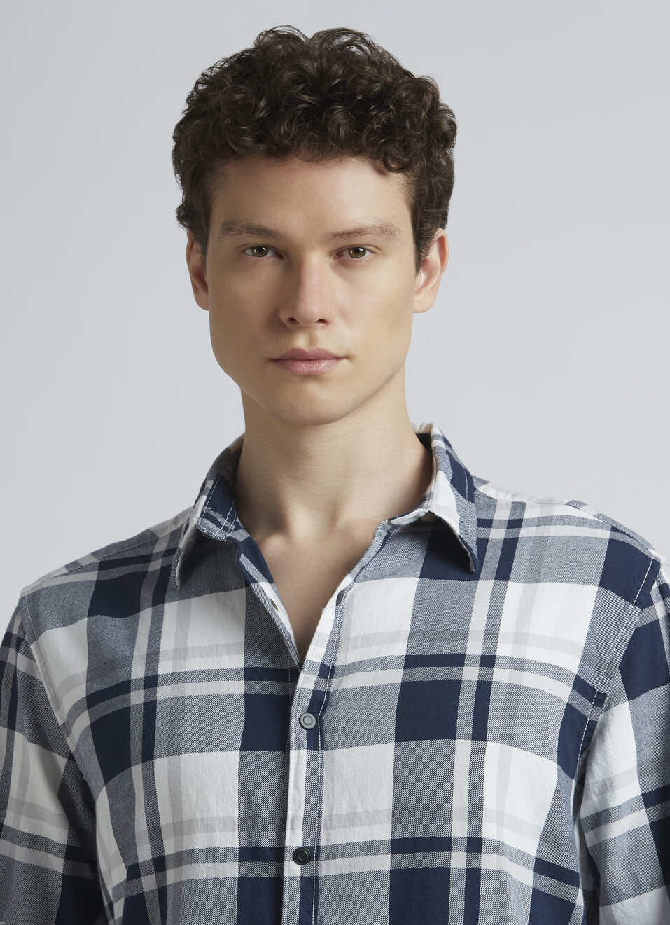 Navy Checks Full Sleeve Shirt, , large image number 4