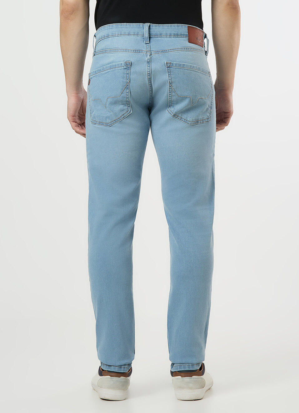 Men Light Blue Low Rise Slim Fit Stretchable Jeans, , large image number 3