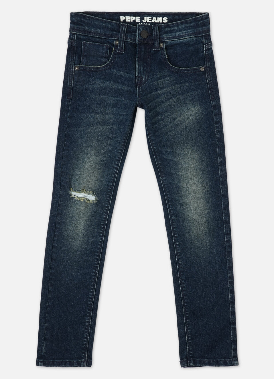 Boys Cash Dark Blue Mid Rise Slim Fit Jeans, , large image number 0
