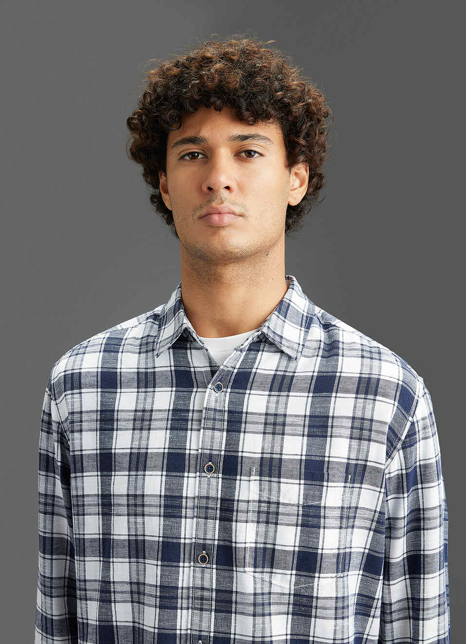 Men Blue Checked Regular Fit Full Sleeve Casual Shirt, , large image number 4