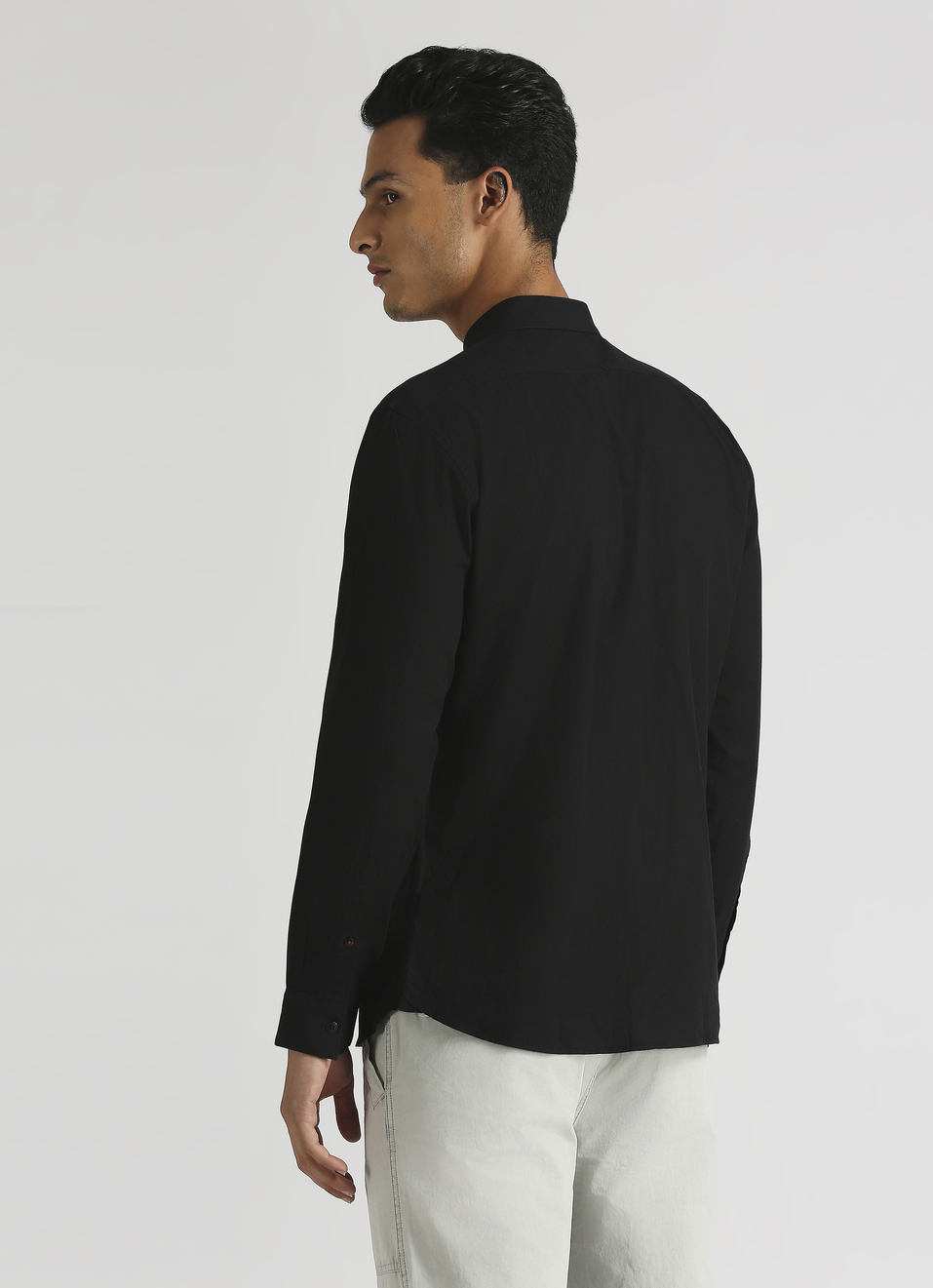 Black Stripes Yarn Dyed Premium Long Sleeve Shirt, , large image number 2