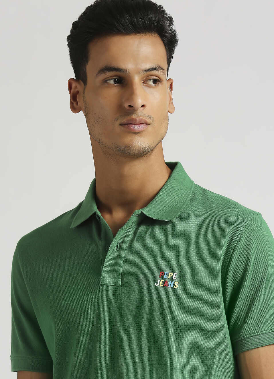 Navy Back Print Trendy Short Sleeve Pique Polo, , large image number 4