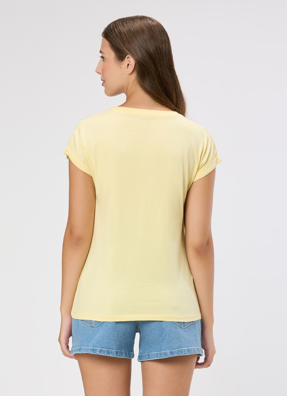 Women Yellow Graphic Print T-shirt, , large image number 2