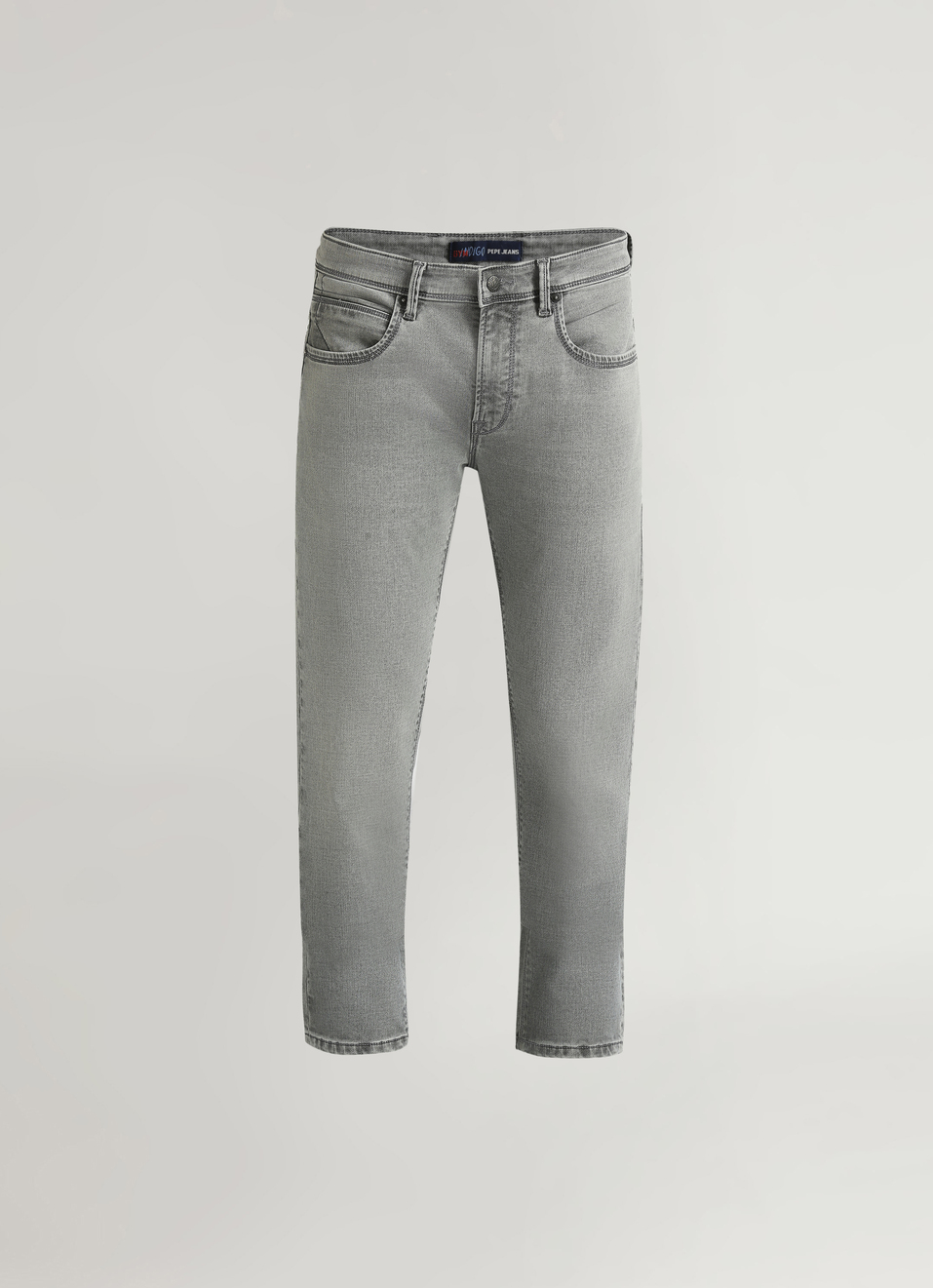 Vapour Grey Low Rise Tapered Gymindigo Jeans, , large image number 6