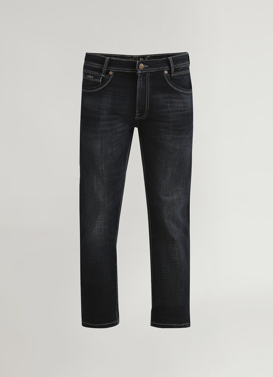 Vapour Dark Blue Mid Rise Slim Fit Jeans, , large image number 5