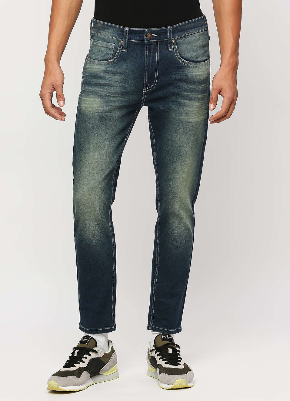 Chinox Ankle Blue Mid Waist Regular Fit Jeans, , large image number 2