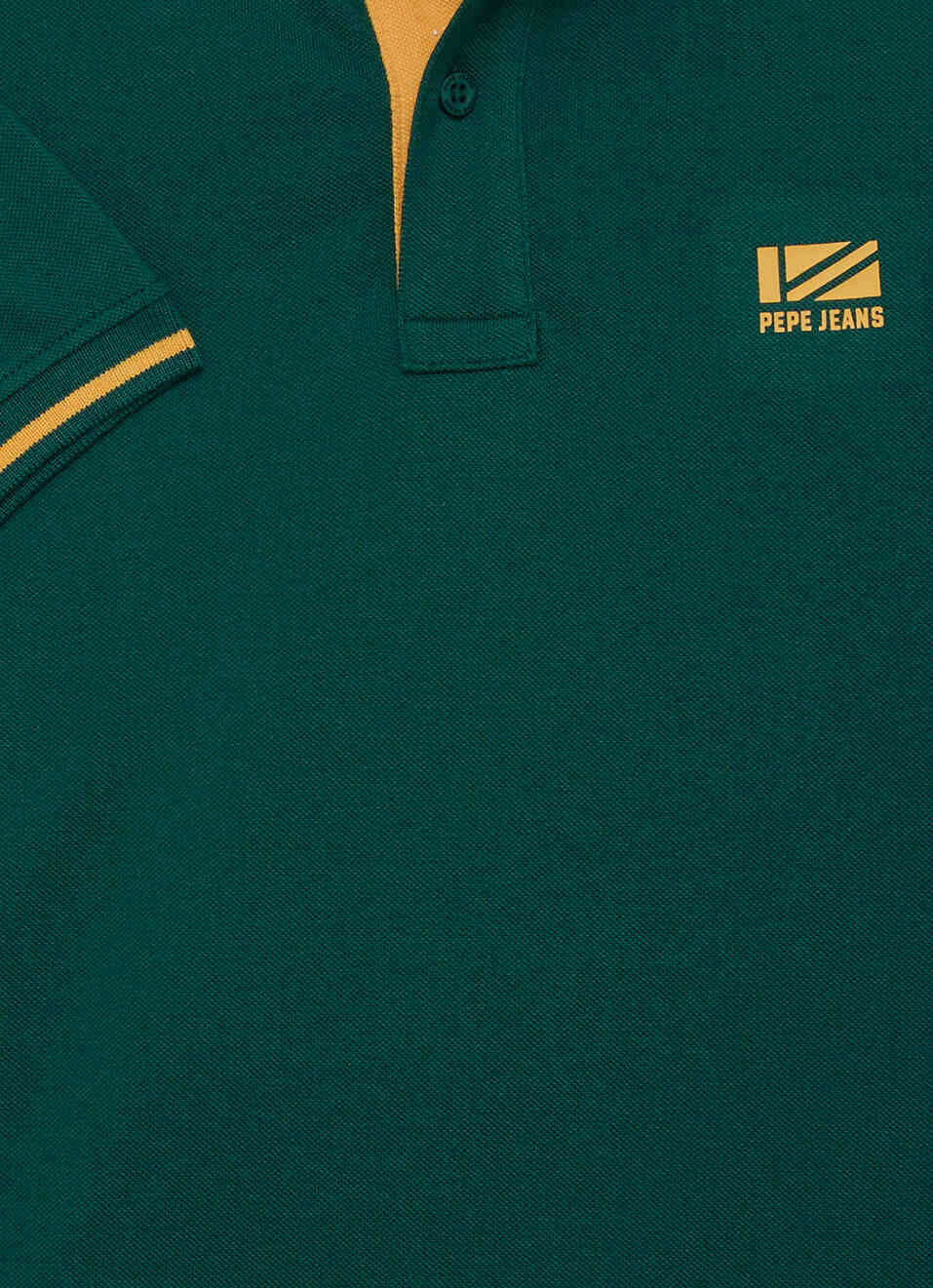 Men Green Solid Polo T-shirt, , large image number 7
