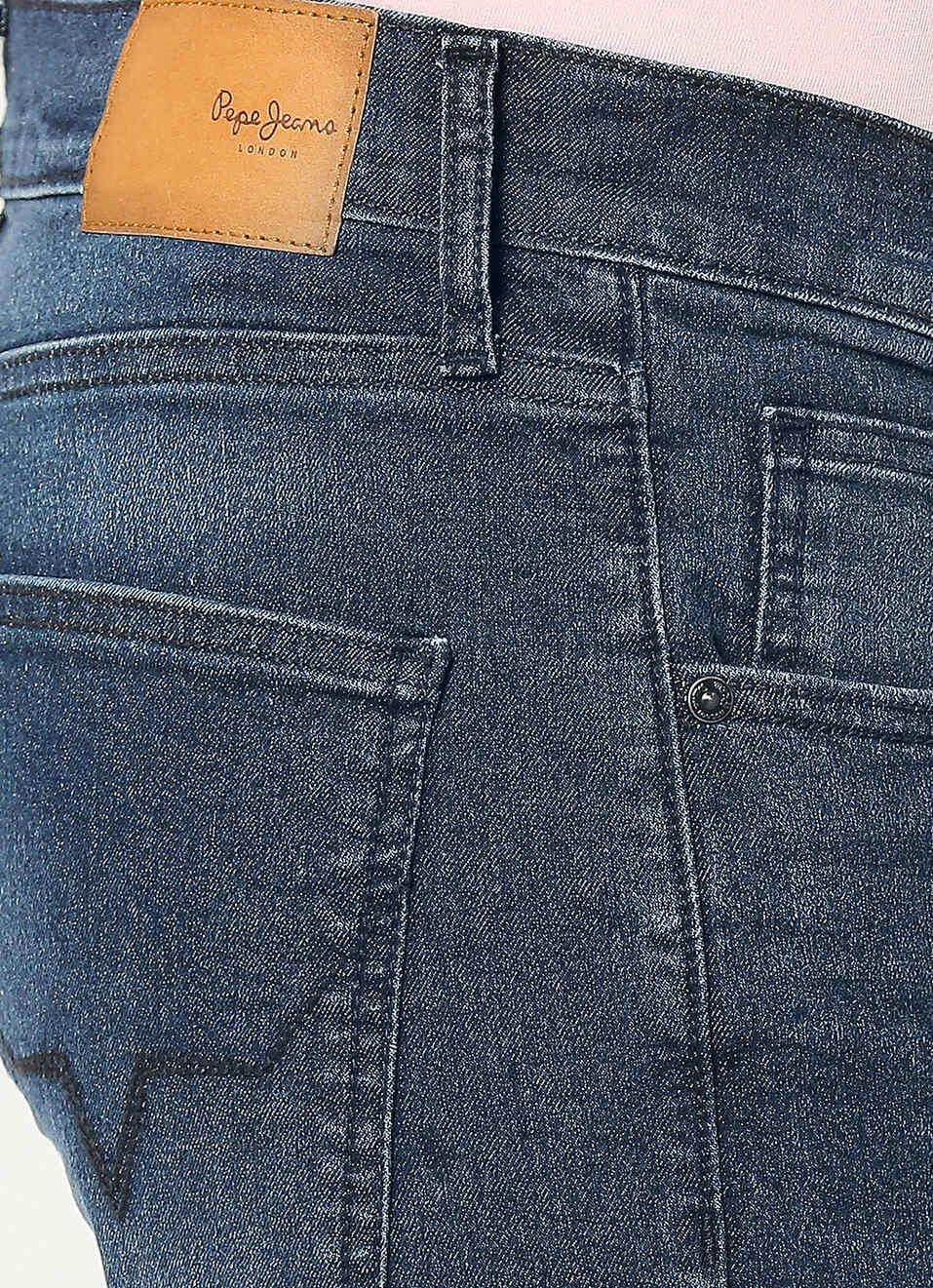 Vapour Dark Blue Mid Rise Slim Fit Jeans, , large image number 4