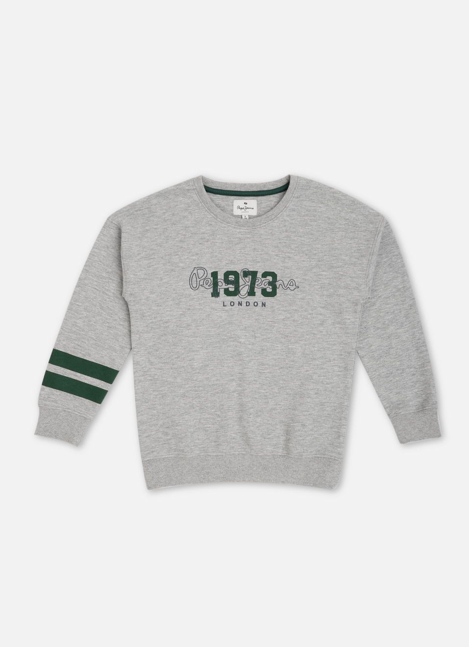 Grey Graphic Print Full Sleeve Sweatshirt, , large image number 0