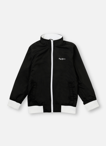 Boys Black Full Sleeve Lightweight Jacket