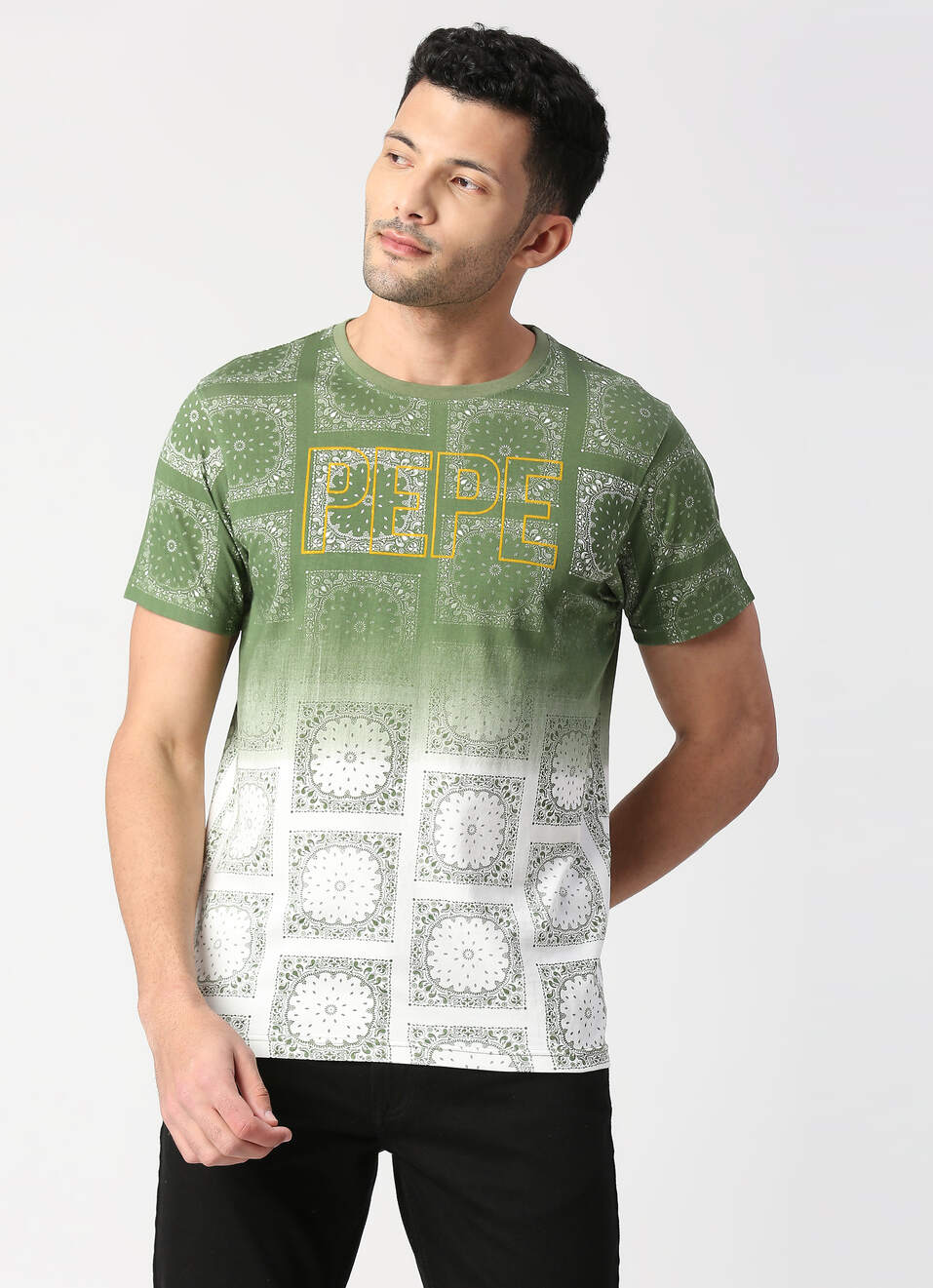 FELIX SR bandana ombre printed tee, , large image number 1