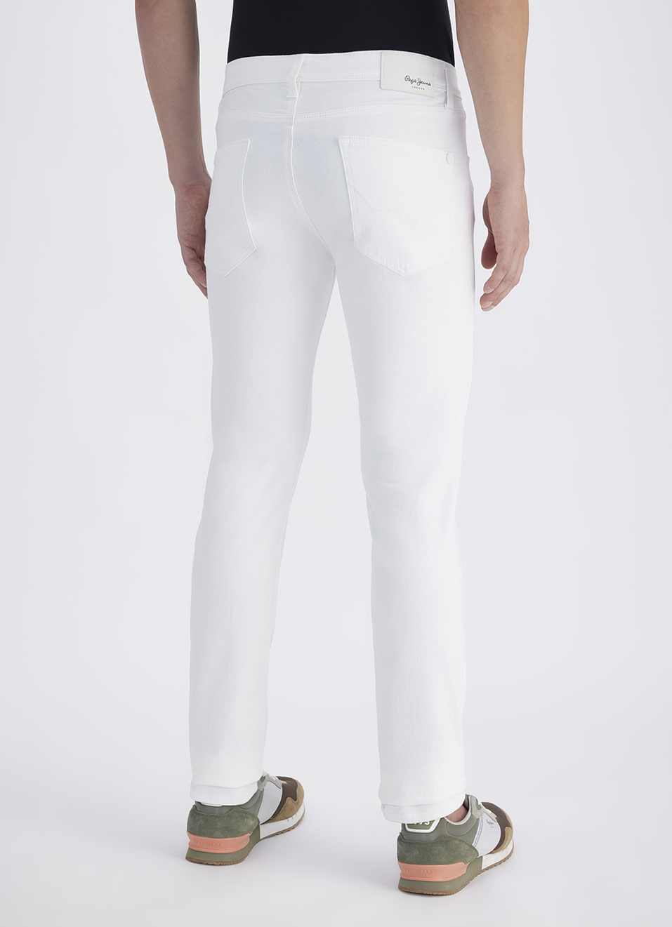 Men White Mid Rise Slim Powerflex Jeans, , large image number 3