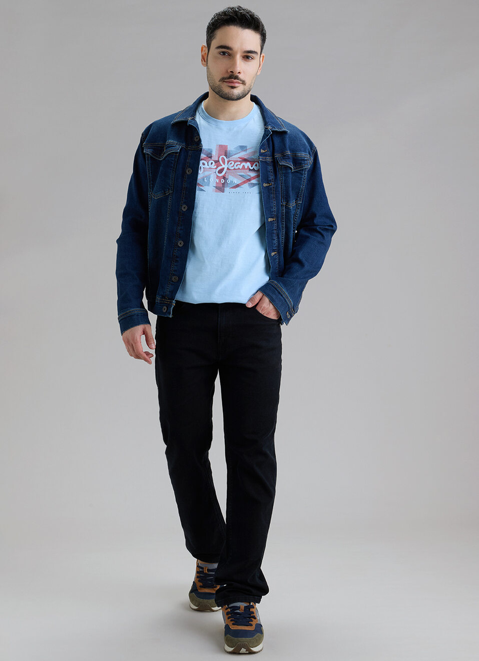 Men Blue Printed Slim Fit Short Sleeve T-shirt, , large image number 5