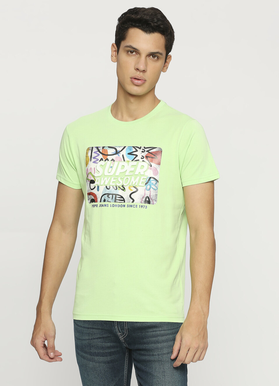 Green Doodle Graphics Tee, , large image number 1