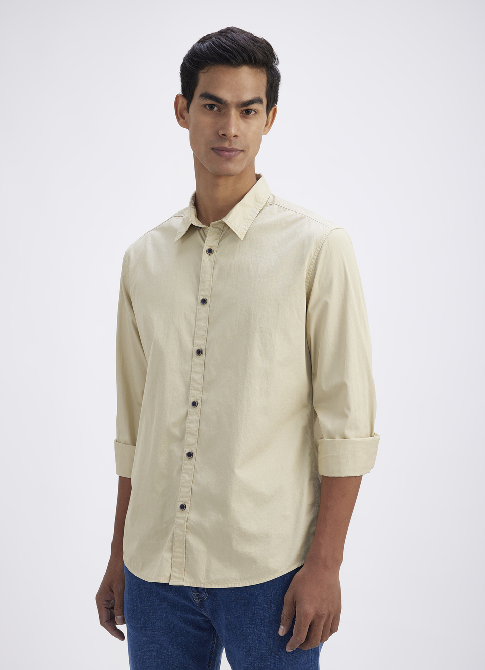 Men Beige Full Sleeve Shirt, , large image number 3