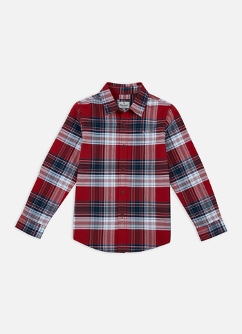 Boys Blue Vertical Stripe Full Sleeve Shirt