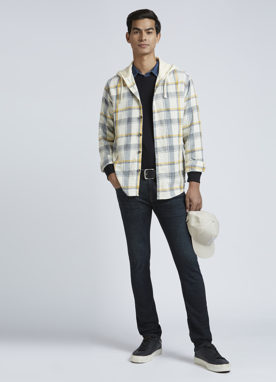 Ecru Checks Full Sleeve Shirt, , large image number 5