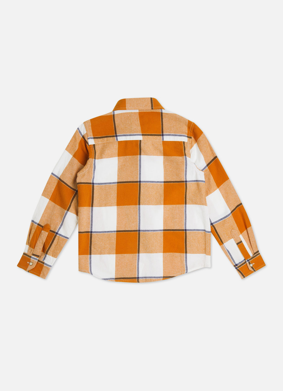 Boys Orange Check Full Sleeve Shirt, , large image number 1