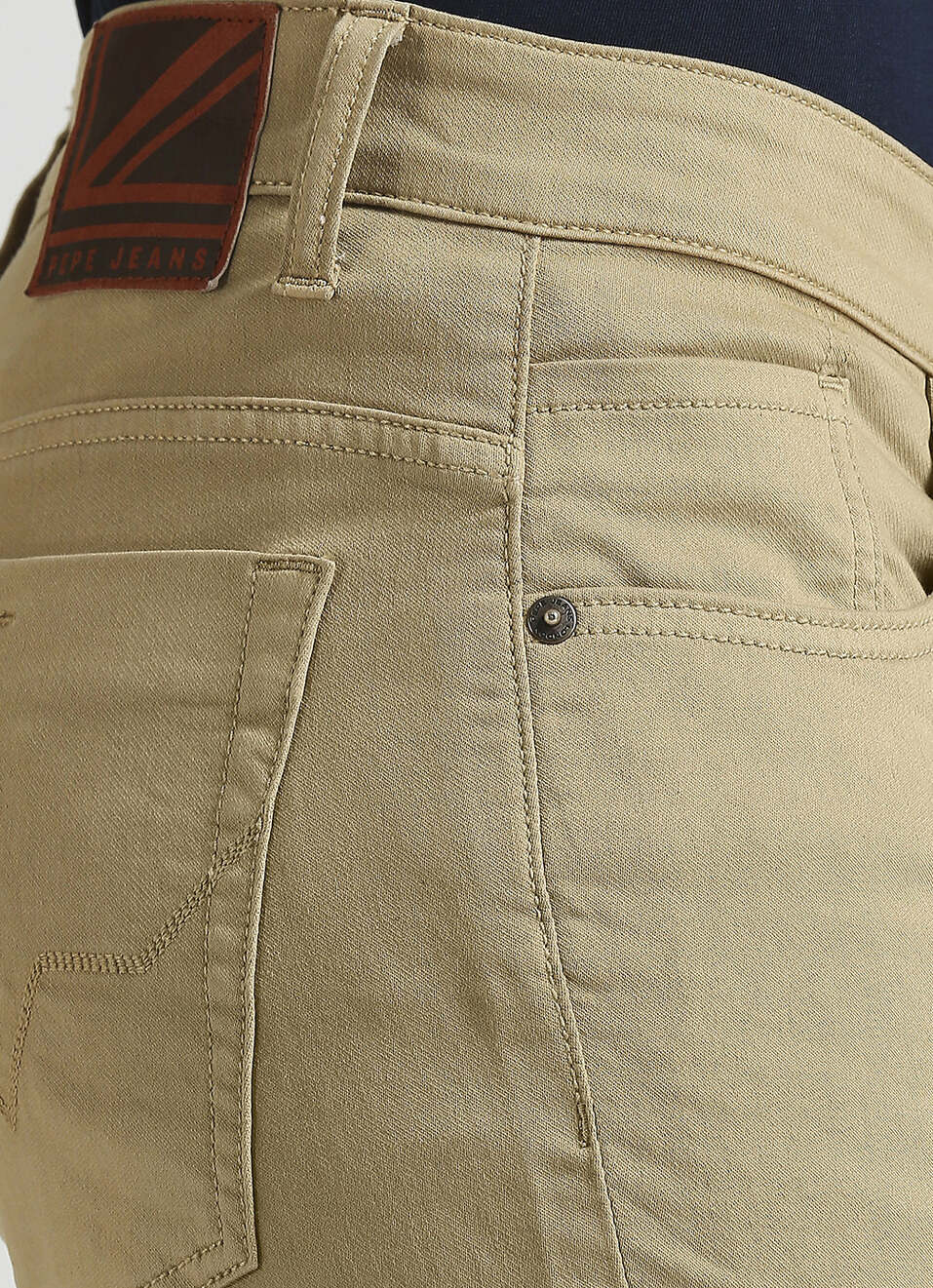 Chinox Beige Mid Rise Regular Fit Gymindigo Shorts, , large image number 4