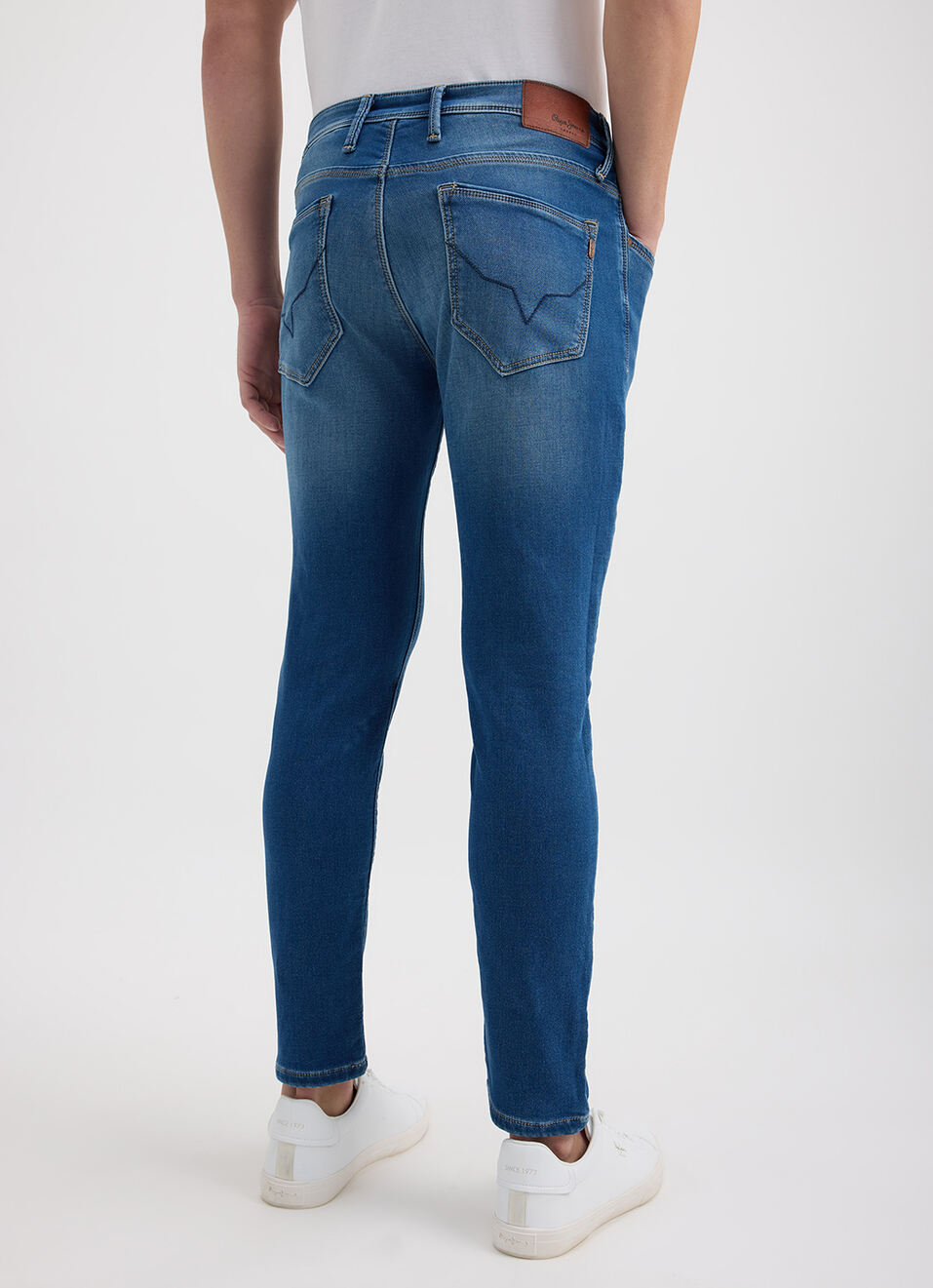 Men Blue Mid Rise Skinny Ankle Length Gymindigo Jogger Like Jeans, , large image number 3
