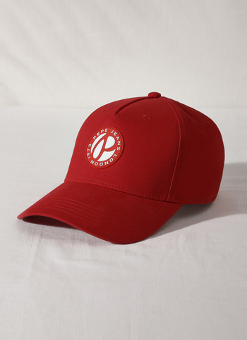 Red Silicon Badge Sports Cap
