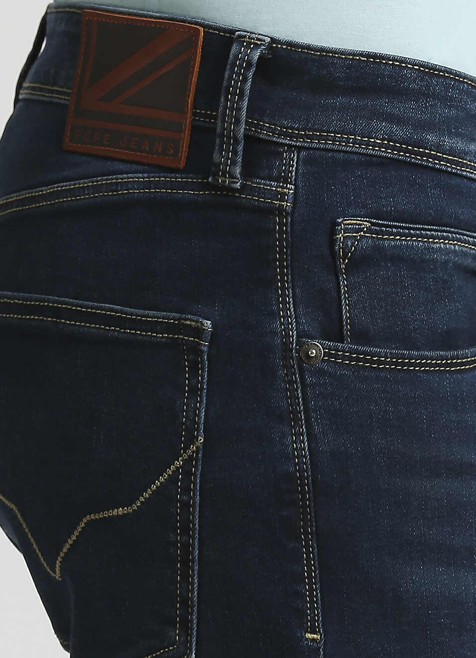 Vapour Dark Blue Mid Rise Slim Fit Jeans, , large image number 4