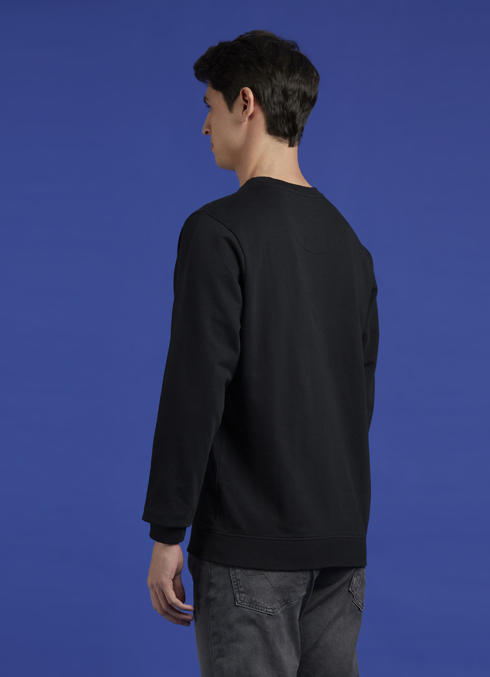 Black Graphic Print Full Sleeve Sweatshirt, , large image number 2