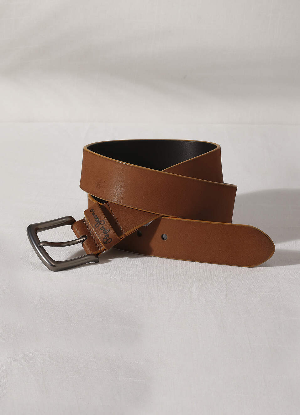 Brown Classic Leather Belt, , large image number 0