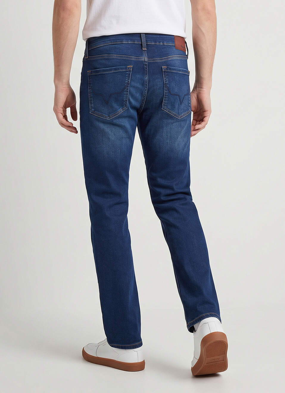 Men Dark Wash Stretchable Bootcut Jeans, , large image number 3