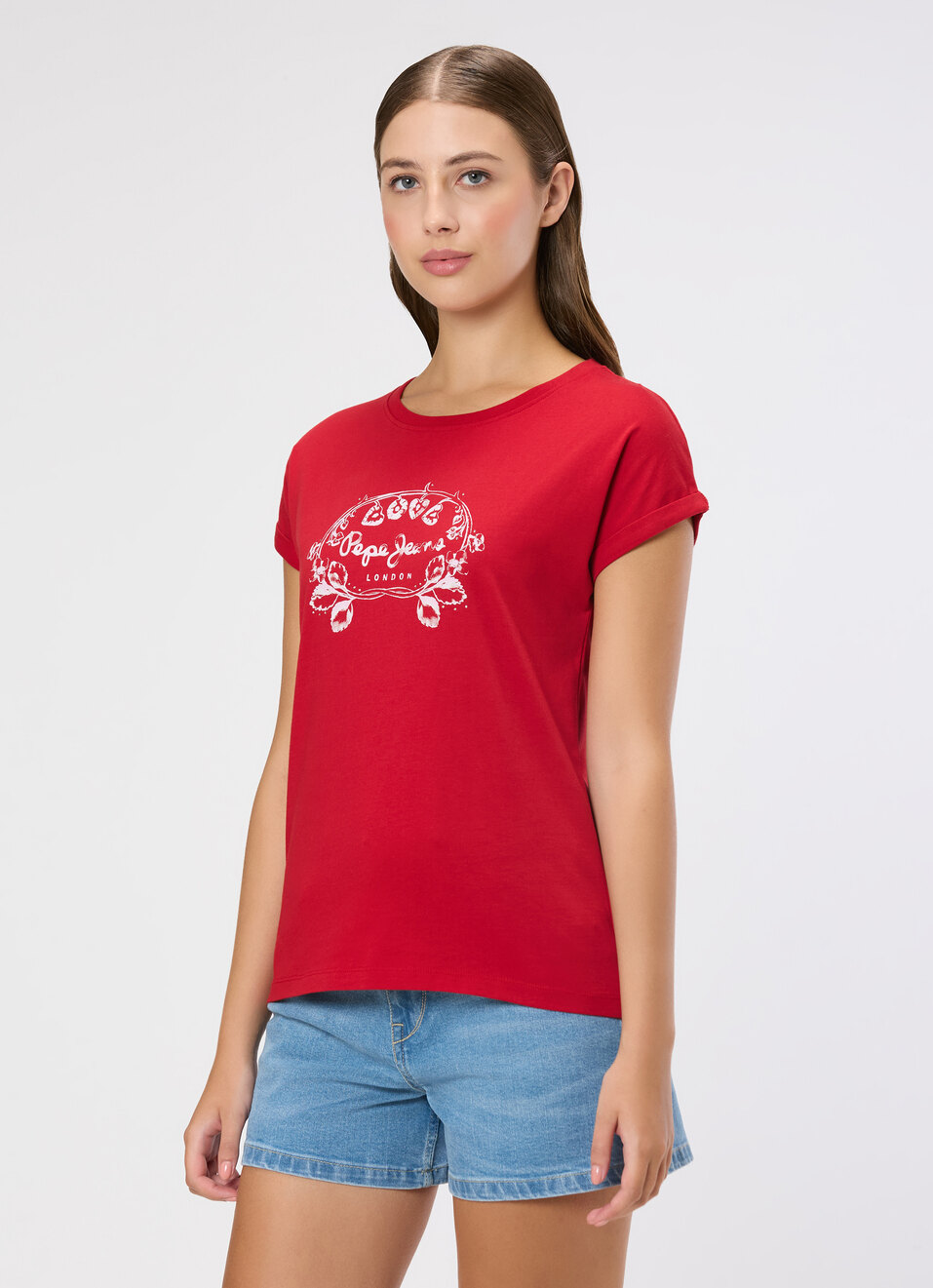 Women Red Graphic Print T-shirt, , large image number 3