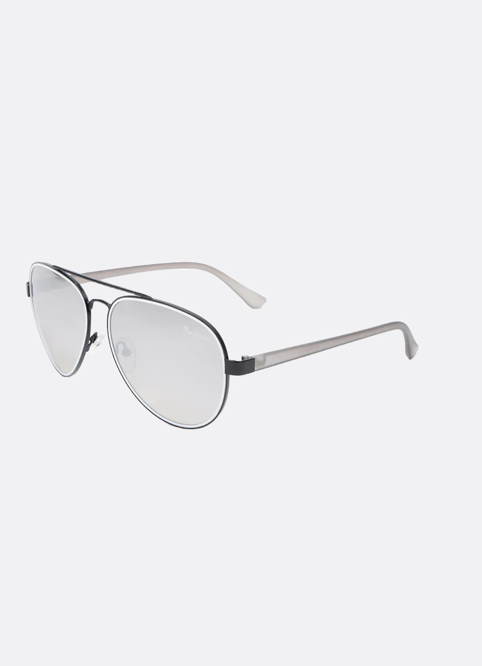 White Tone Uv-protected Aviator Sunglasses, , large image number 1