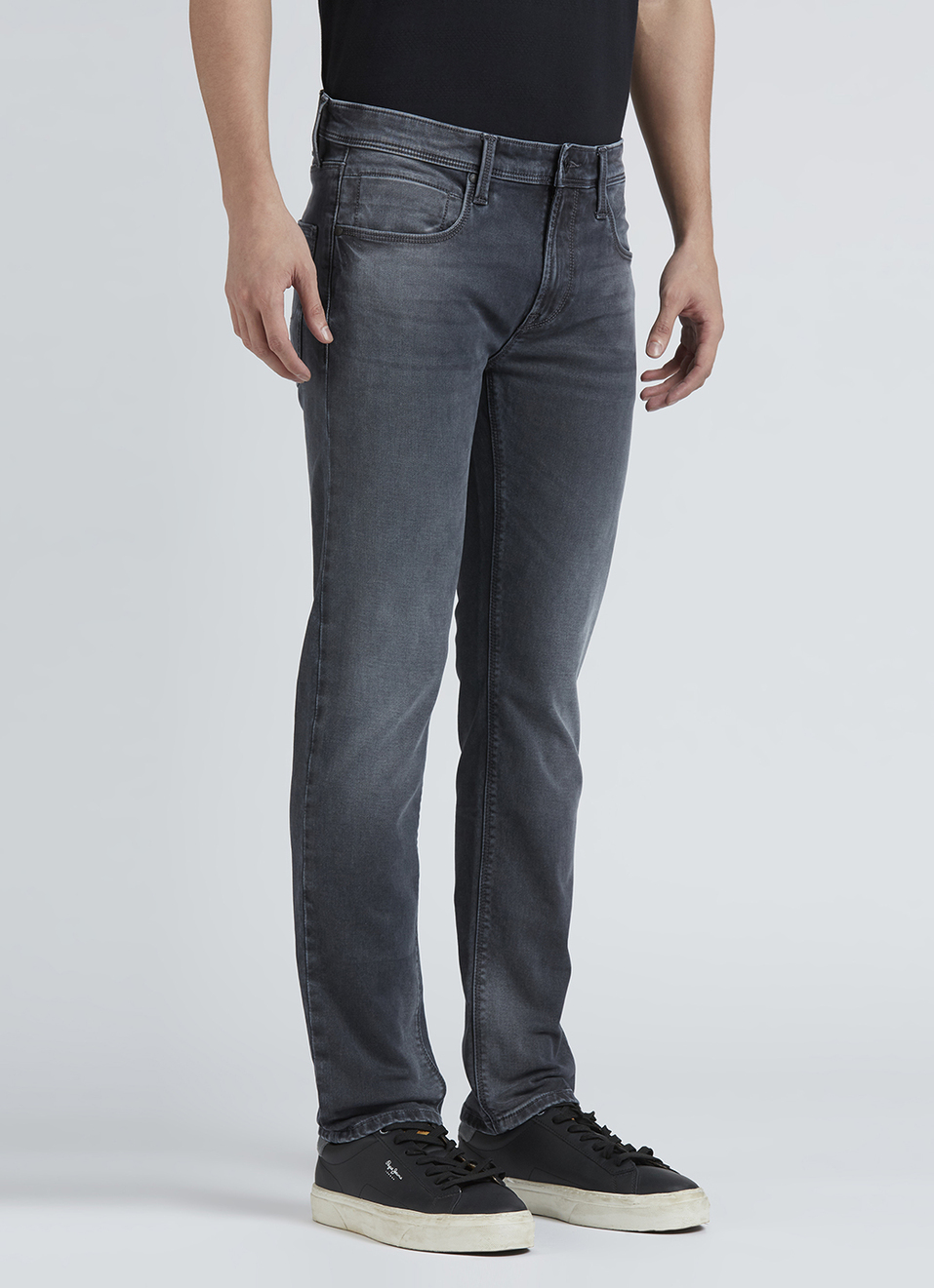 Danial Grey Low Rise Tapered Jeans, , large image number 5