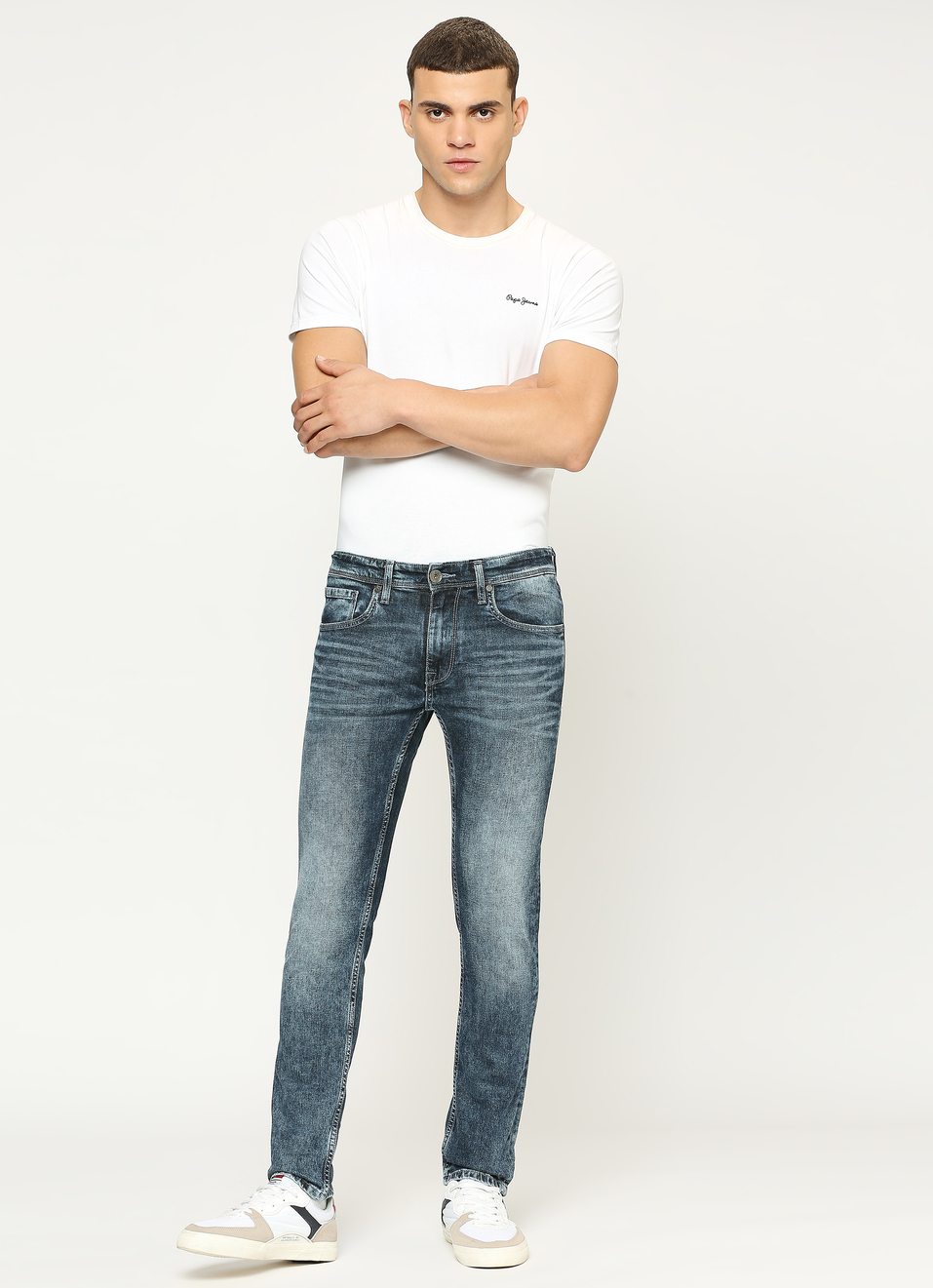 Tapered Vapour Fit Low Waist Jeans, , large image number 5