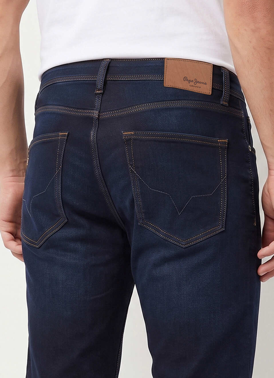 Men Blue Straight Fit Mid Rise Stretchable Jeans, , large image number 5