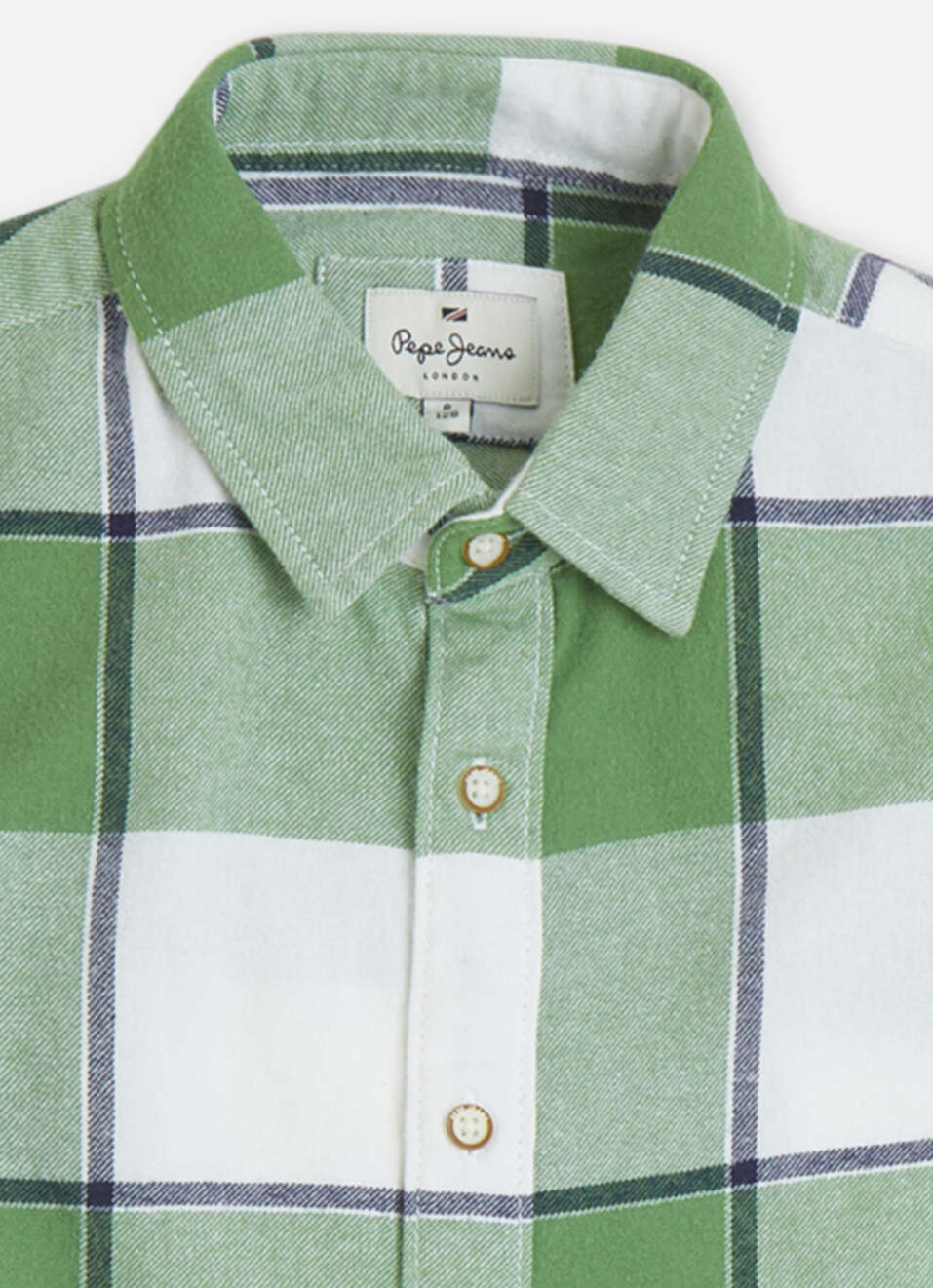 Boys Green Check Full Sleeve Shirt, , large image number 2