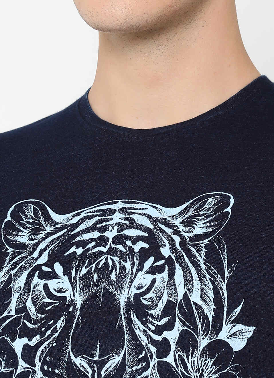 Jayden Graphic Printed Indigo Tshirt, , large image number 5