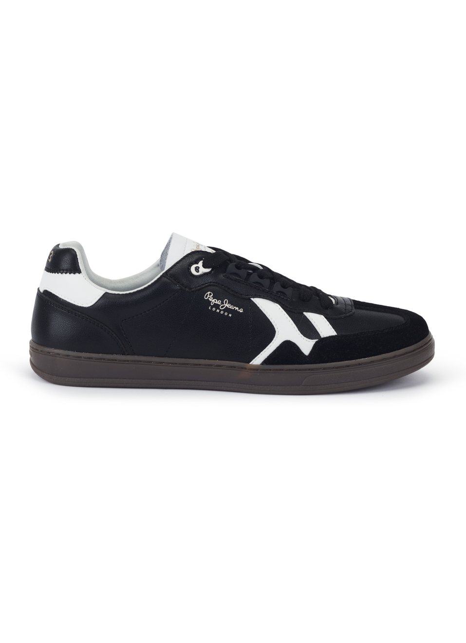 Men Black Premium Suede & Recycled Leather Sneakers With Ortholite Insole, , large image number 5