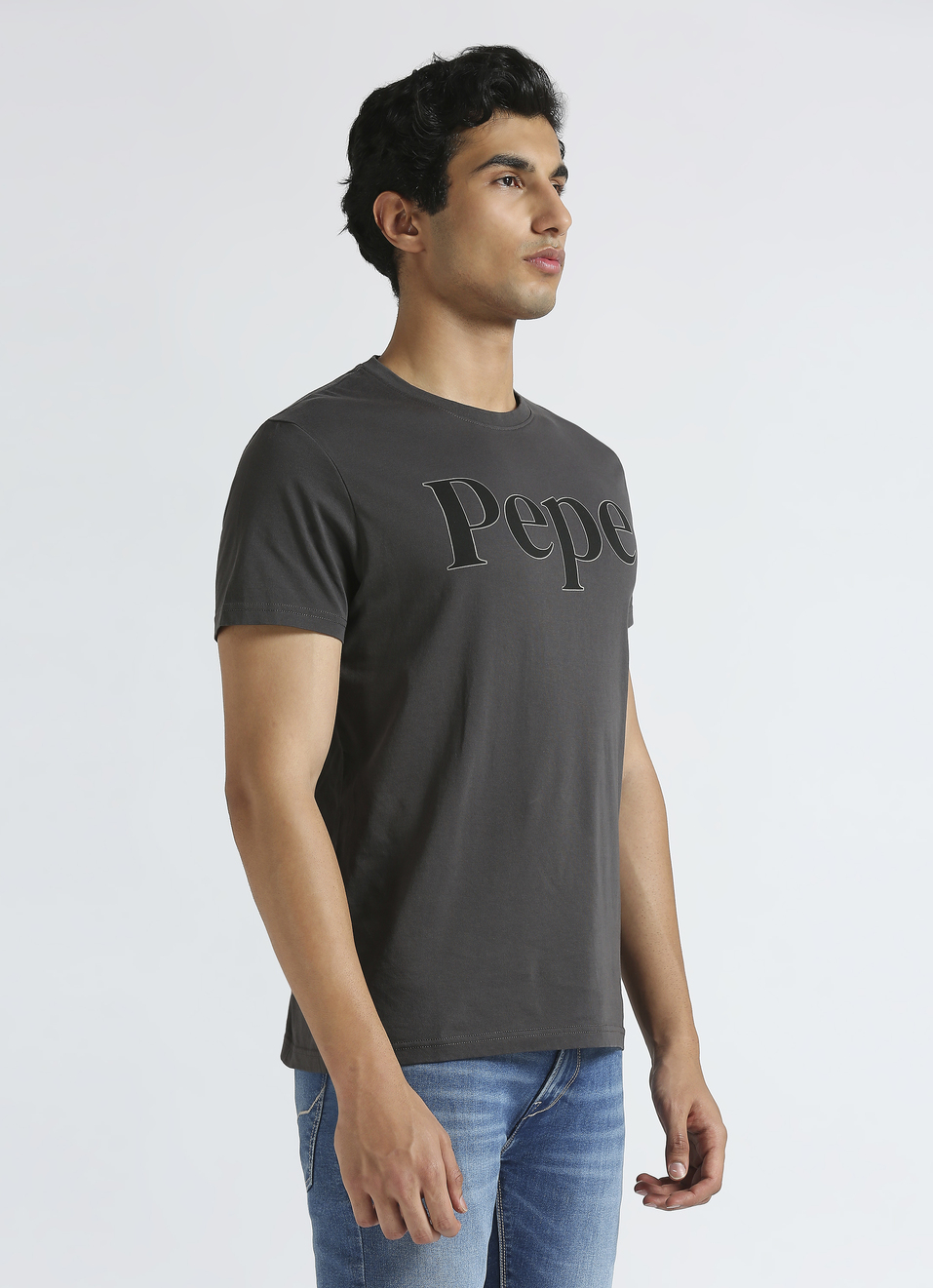 Grey Graphic Print Short Sleeve T-shirt, , large image number 3