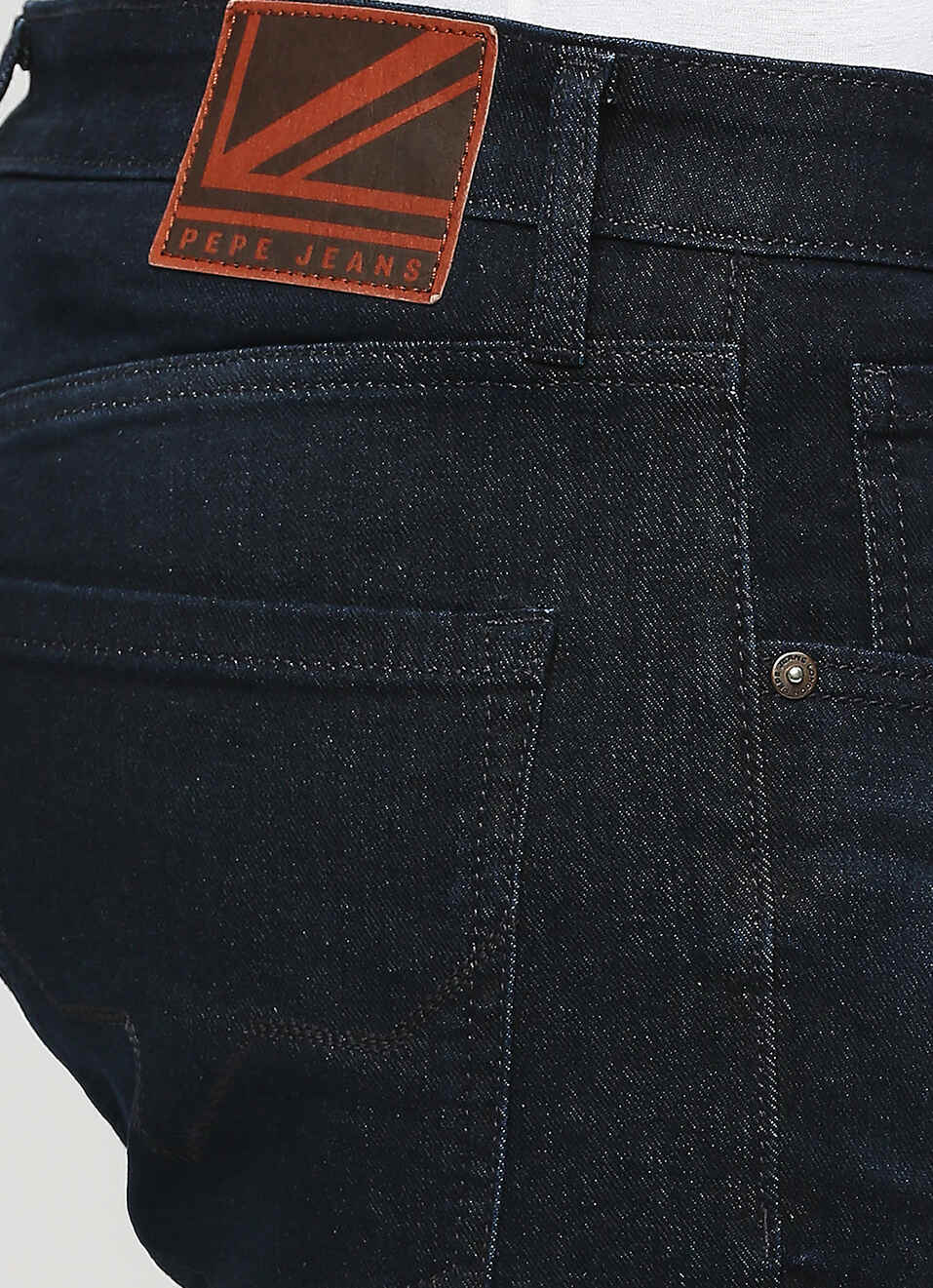 Vendie Dark Blue Mid Rise Straight Fit Jeans, , large image number 4