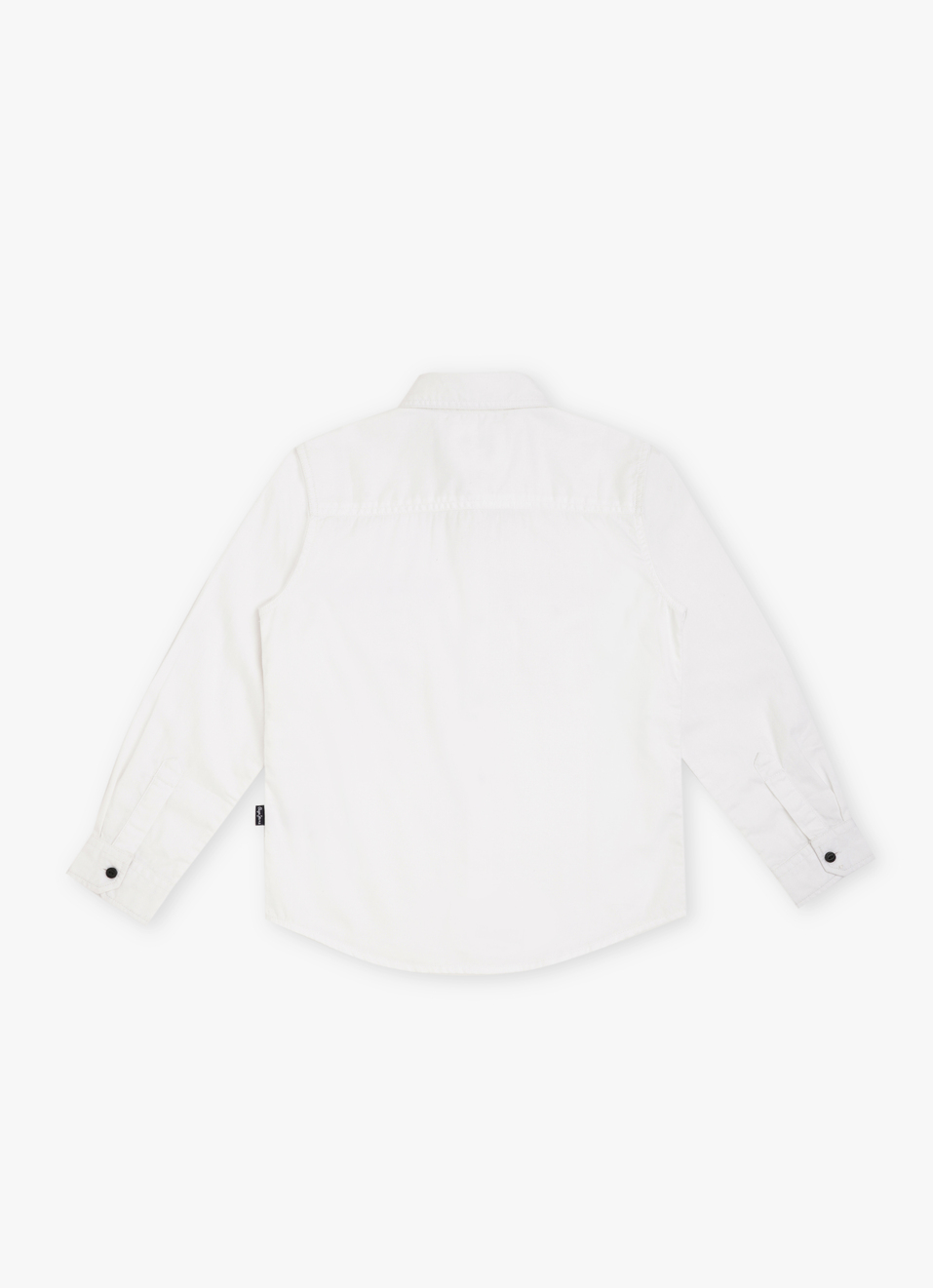 Boys White Solid Long Sleeve Shirt, , large image number 1
