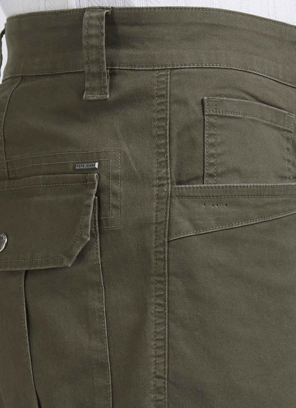 Olive Mid Waist Overdyed Cargo, , large image number 4