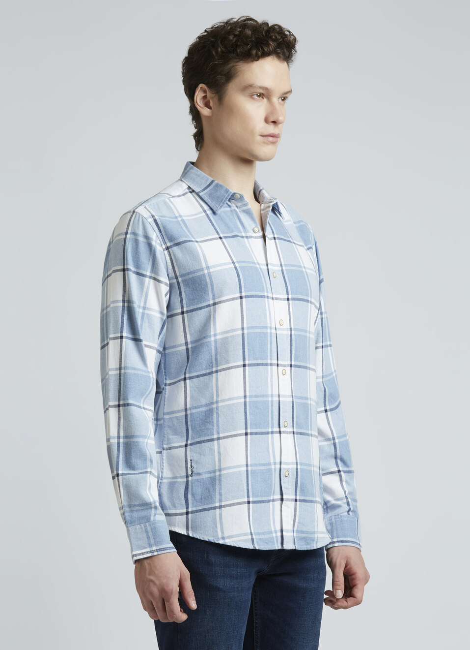 Blue Check Full Sleeve Shirt, , large image number 3