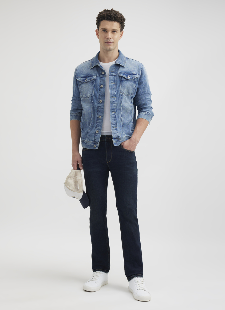 Men Blue Mid Rise Slim Powerflex Jeans, , large image number 0