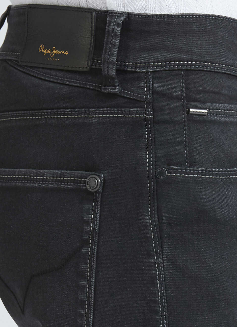 Vapour Black Mid Rise Slim Powerflex Jeans, , large image number 4