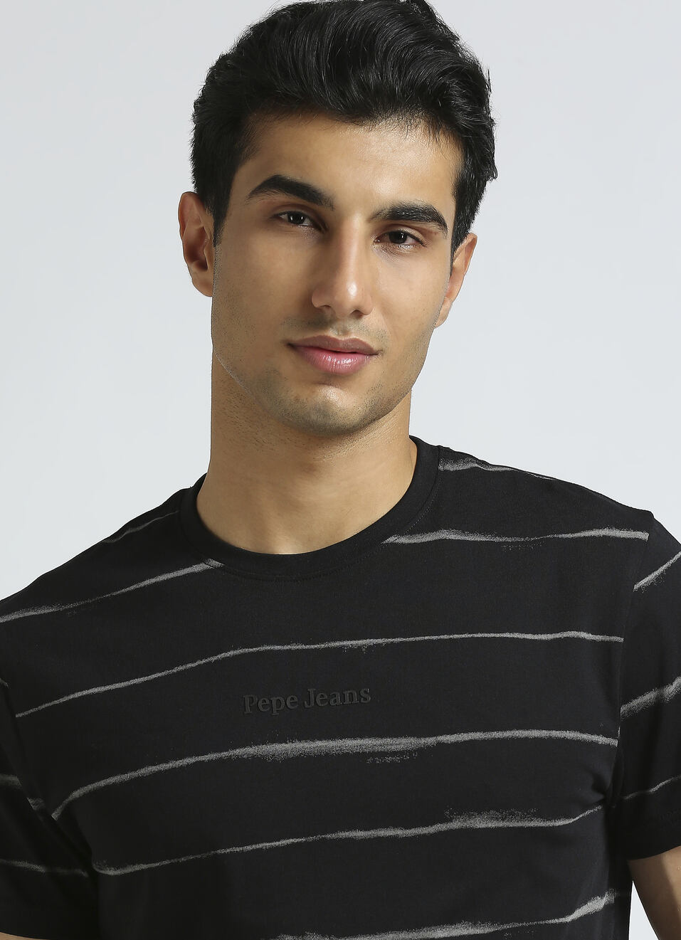 Green Horizontal Stripes Short Sleeve T-shirt, , large image number 4