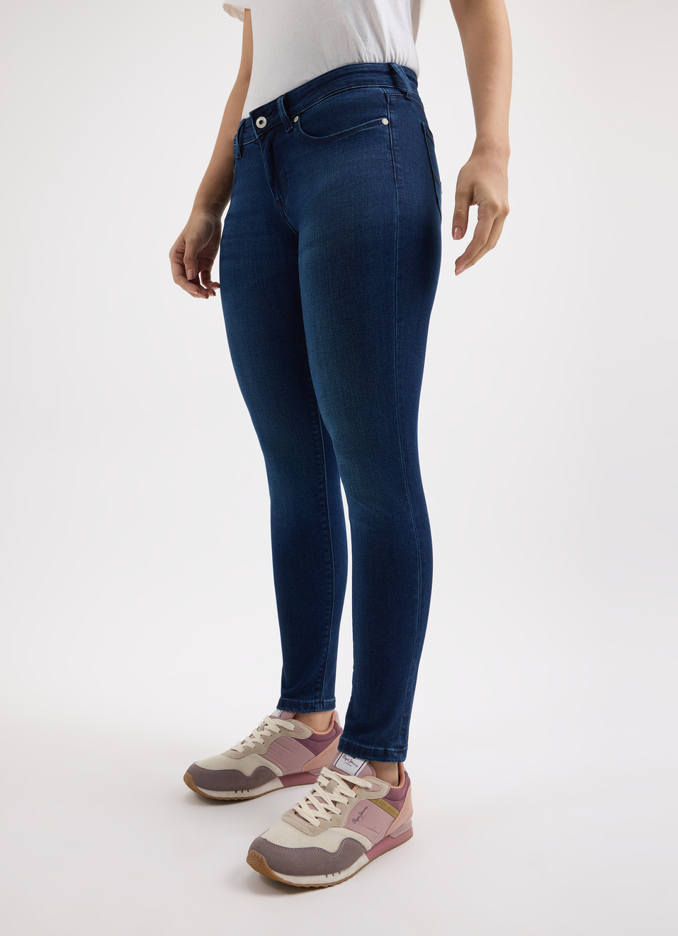 Women Blue Skinny Fit Mid Rise Jeans , , large image number 3