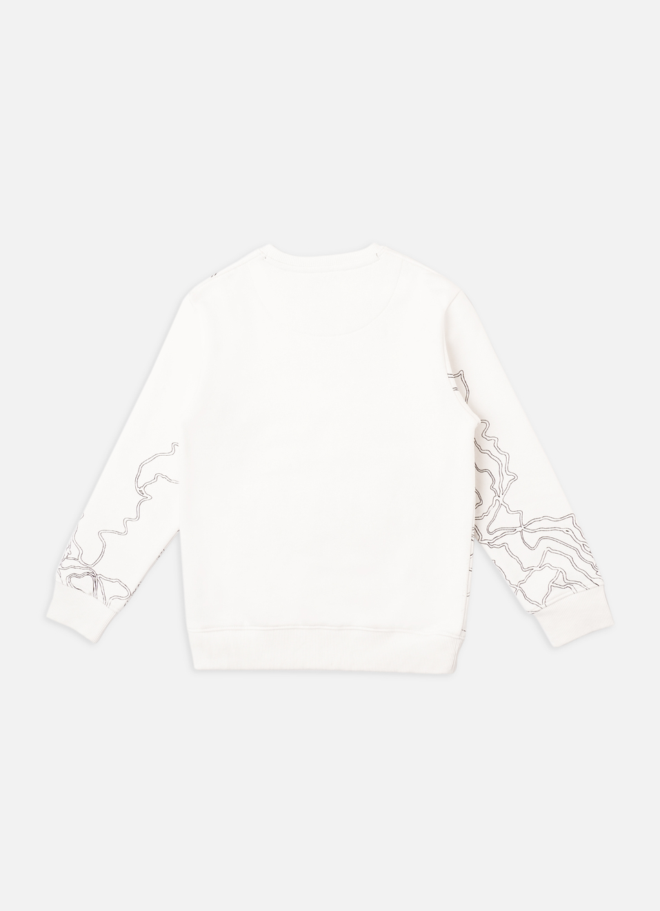 Boys White Printed Full Sleeve Sweatshirt, , large image number 1