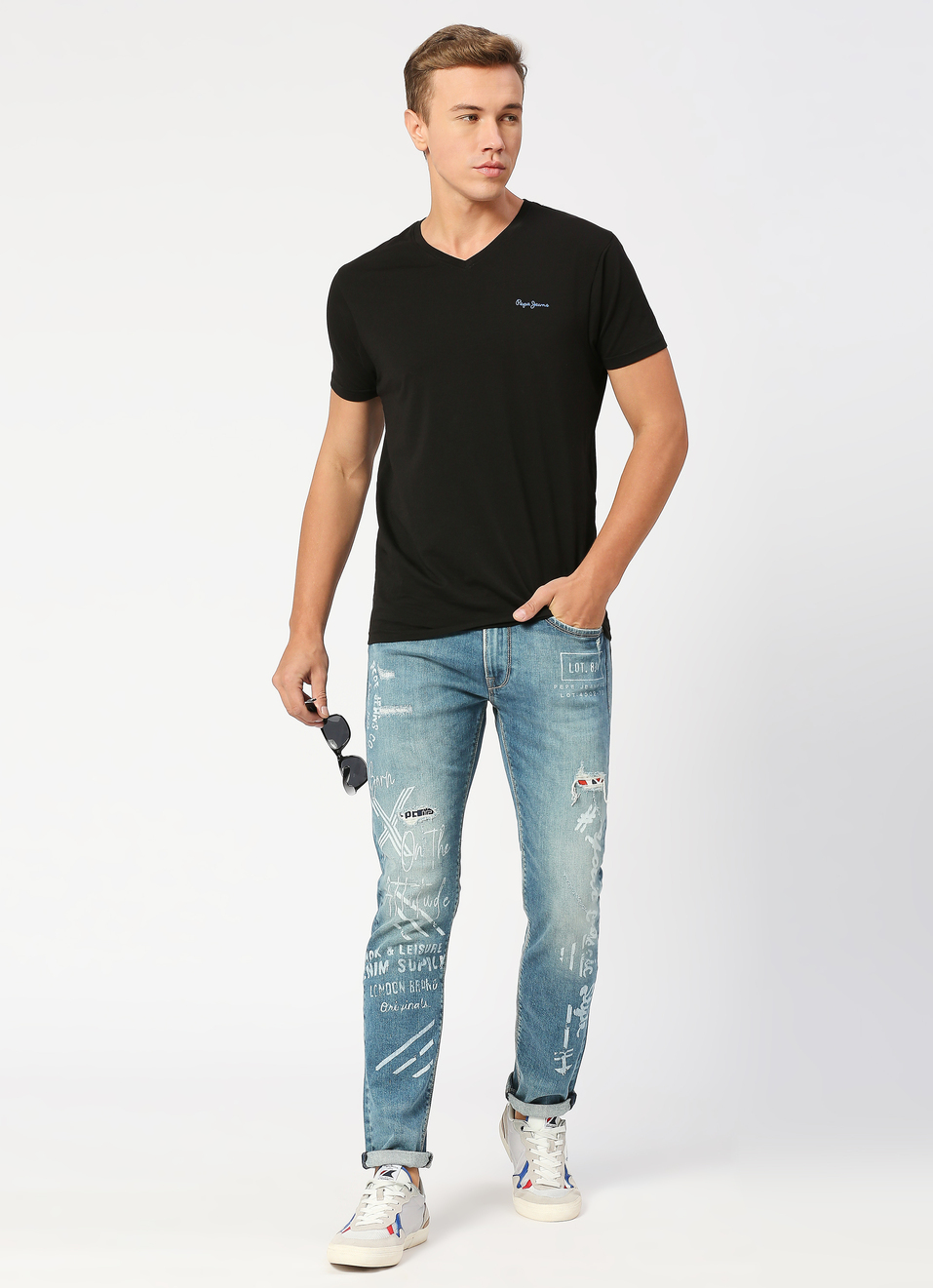 Tapered Vapour Tapered Fit Low Waist Jeans, , large image number 5