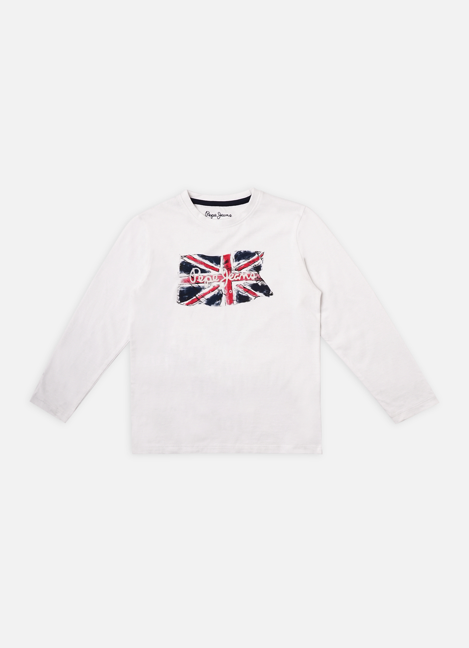 Boys White Graphic Print Full Sleeve T-shirt, , large image number 0