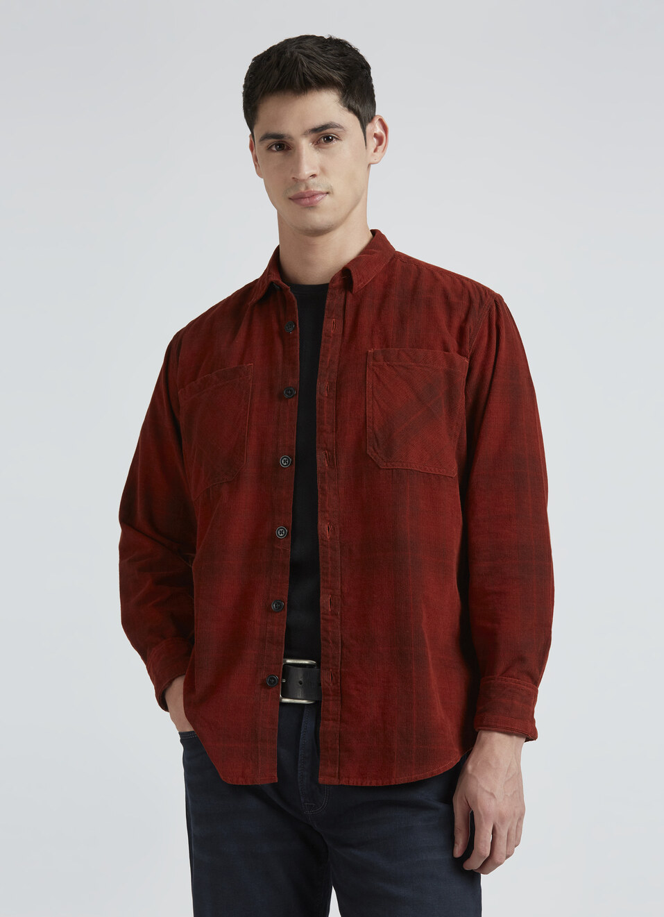Red Check Full Sleeve Shirt, , large image number 0